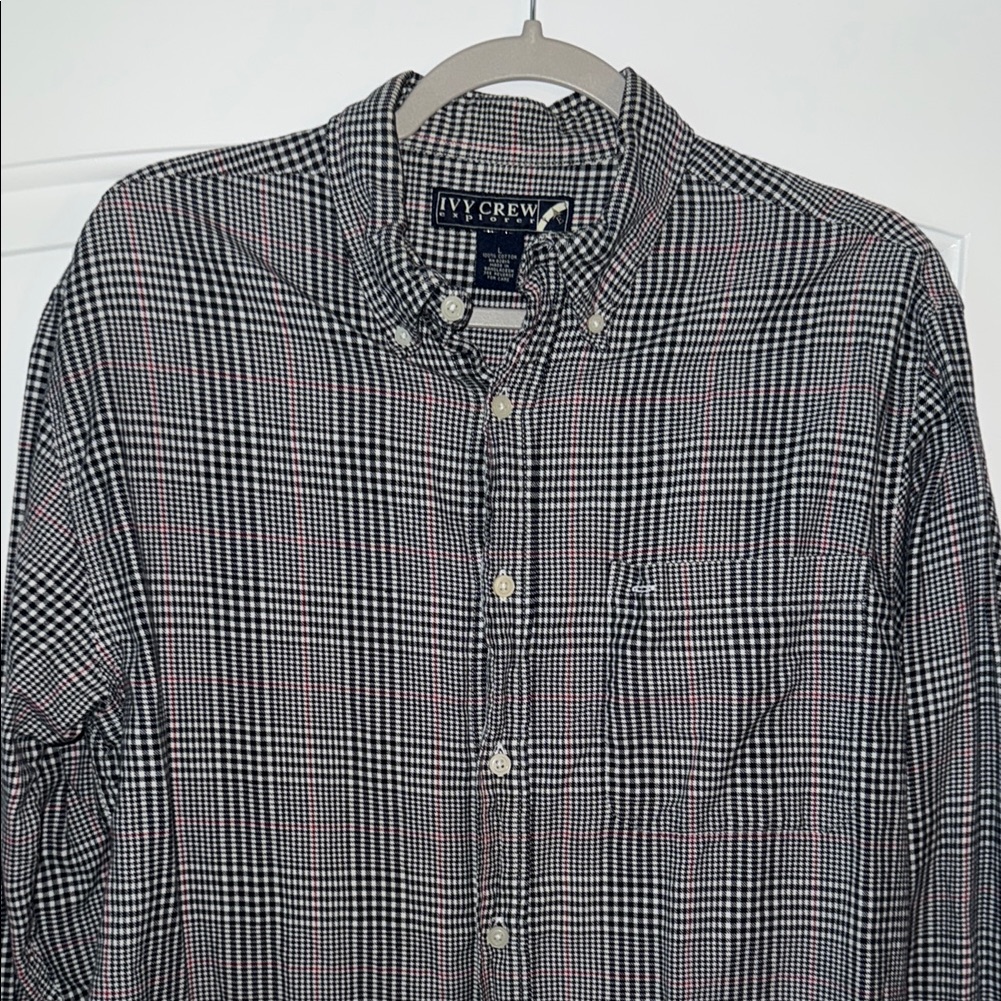 Men's Black And White Vintage Checkered Shirt